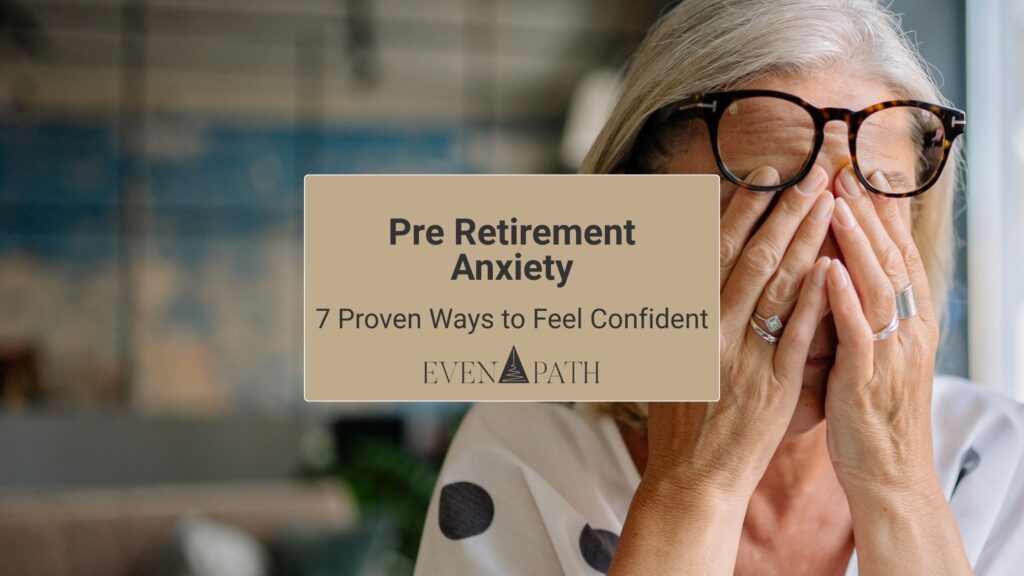 Woman experiencing pre retirement anxiety related to financial and life transition stress