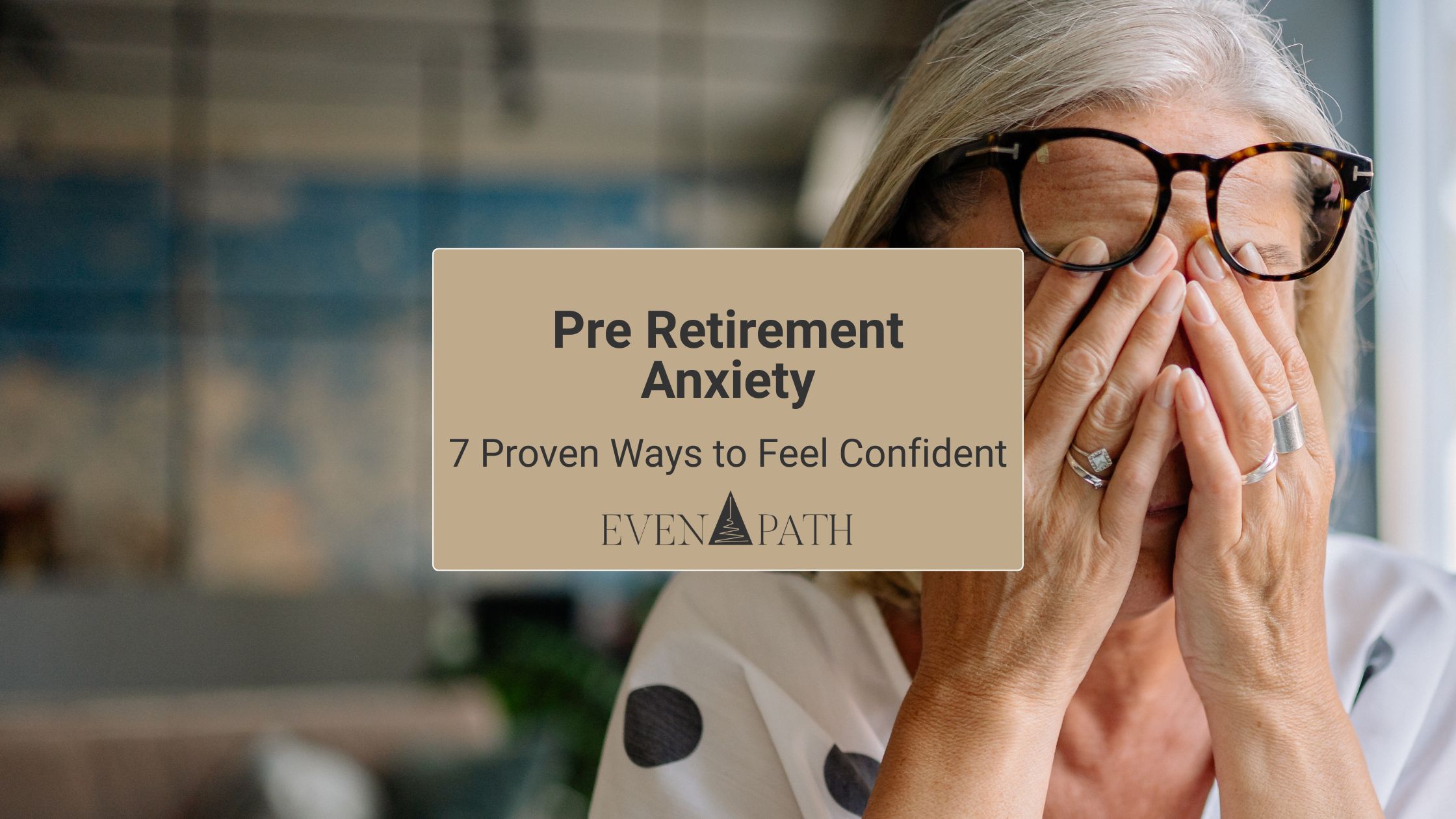 Woman experiencing pre retirement anxiety related to financial and life transition stress