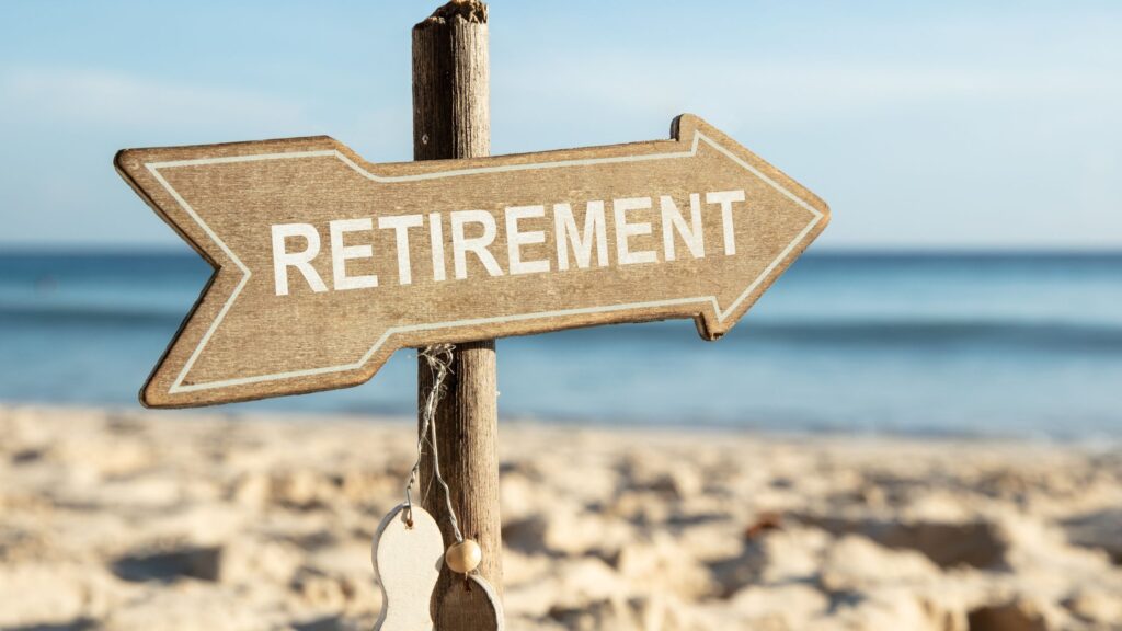 Retirement sign symbolizing uncertainty and pre retirement anxiety before leaving the workforce